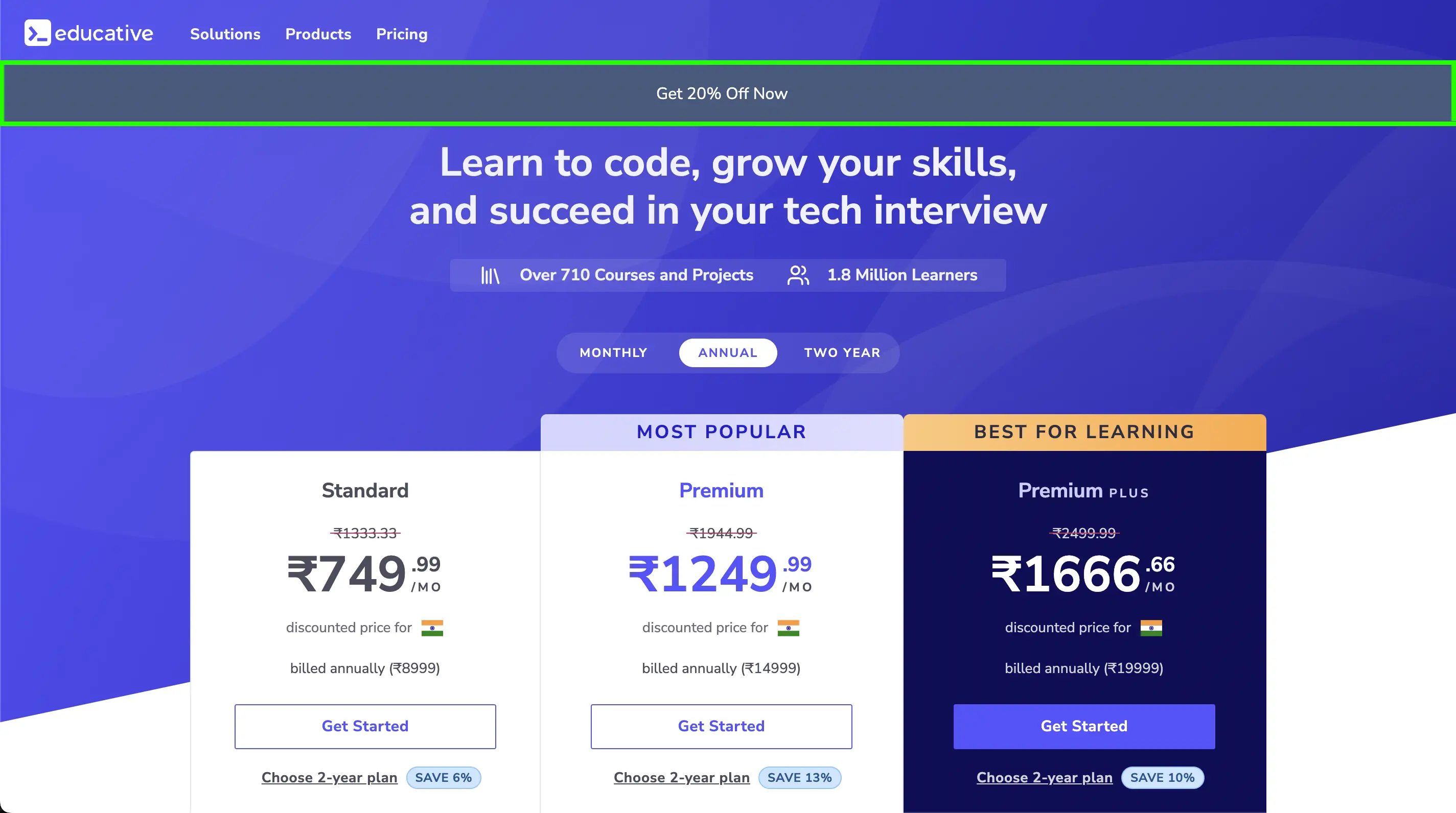 Educative Discount Coupon Page